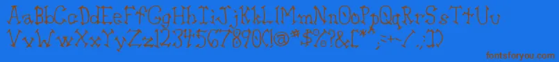 Шрифт Aswell – коричневые шрифты на синем фоне
