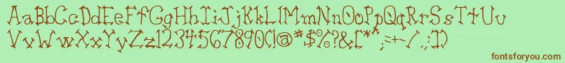 Шрифт Aswell – коричневые шрифты на зелёном фоне