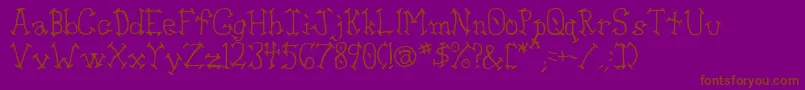 Шрифт Aswell – коричневые шрифты на фиолетовом фоне