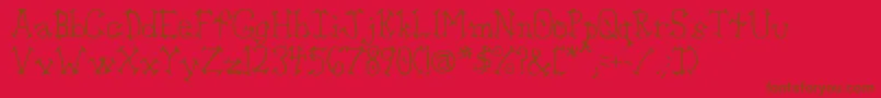 フォントAswell – 赤い背景に茶色の文字