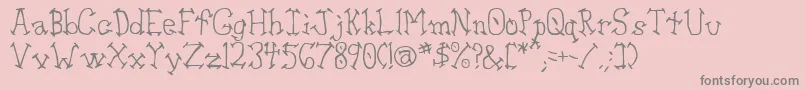 フォントAswell – ピンクの背景に灰色の文字