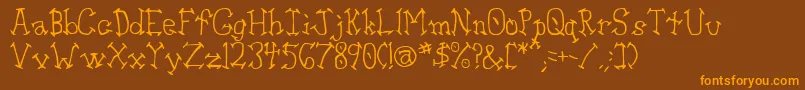 Aswell Font – Orange Fonts on Brown Background