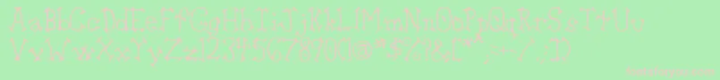 Aswell Font – Pink Fonts on Green Background