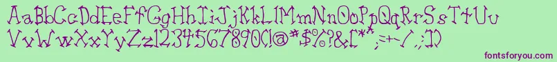 Шрифт Aswell – фиолетовые шрифты на зелёном фоне