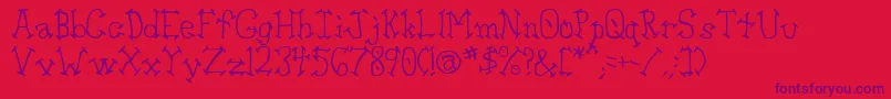 Шрифт Aswell – фиолетовые шрифты на красном фоне