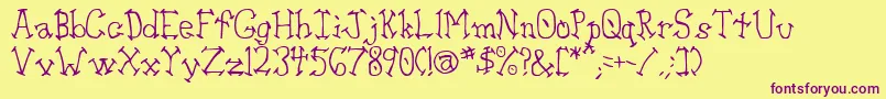Шрифт Aswell – фиолетовые шрифты на жёлтом фоне