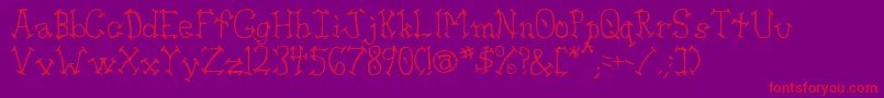 フォントAswell – 紫の背景に赤い文字