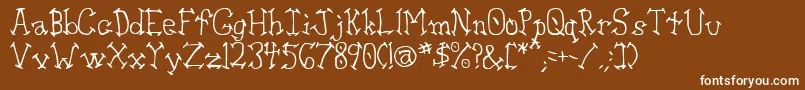 Шрифт Aswell – белые шрифты на коричневом фоне