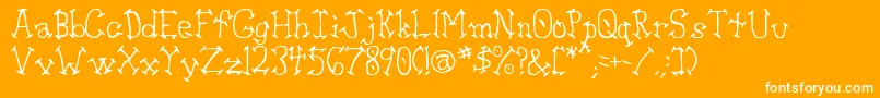 Aswell Font – White Fonts on Orange Background