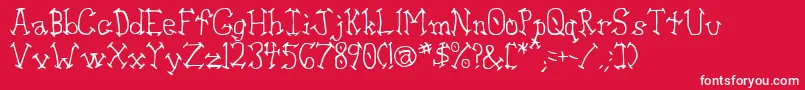 Aswell Font – White Fonts on Red Background