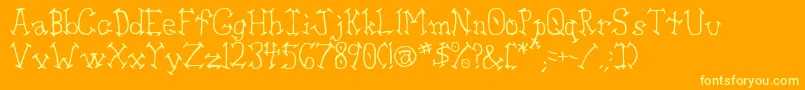 Шрифт Aswell – жёлтые шрифты на оранжевом фоне