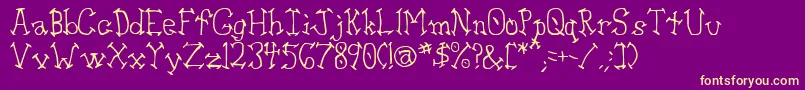 Aswell Font – Yellow Fonts on Purple Background