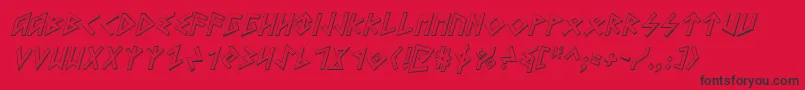 Heorotsi Font – Black Fonts on Red Background