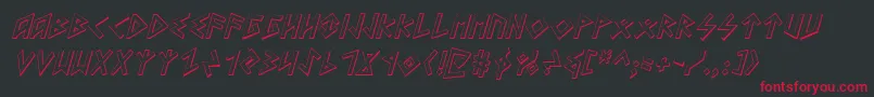 Heorotsi Font – Red Fonts on Black Background