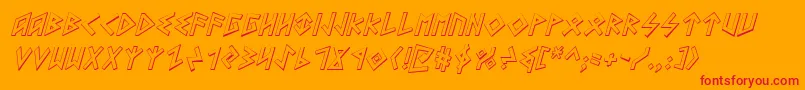 Heorotsi Font – Red Fonts on Orange Background