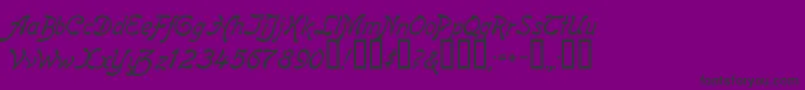 ReginaKursivItalic Font – Black Fonts on Purple Background