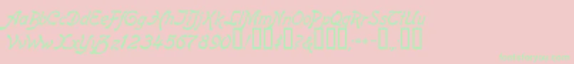 ReginaKursivItalic Font – Green Fonts on Pink Background