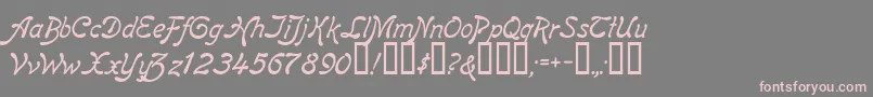 ReginaKursivItalic Font – Pink Fonts on Gray Background