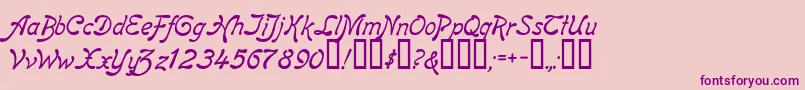 ReginaKursivItalic Font – Purple Fonts on Pink Background