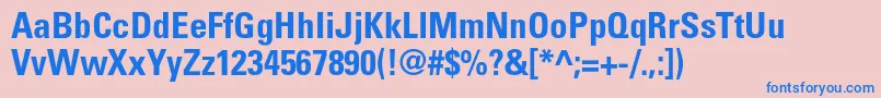 UniversltstdBoldcn Font – Blue Fonts on Pink Background