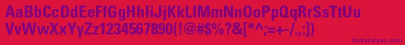 UniversltstdBoldcn Font – Purple Fonts on Red Background