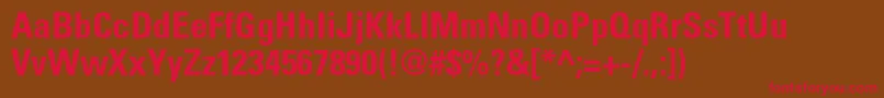 UniversltstdBoldcn Font – Red Fonts on Brown Background