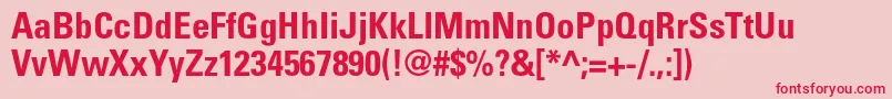 UniversltstdBoldcn Font – Red Fonts on Pink Background