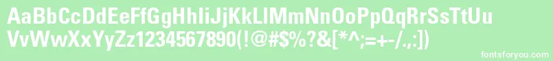 UniversltstdBoldcn Font – White Fonts on Green Background