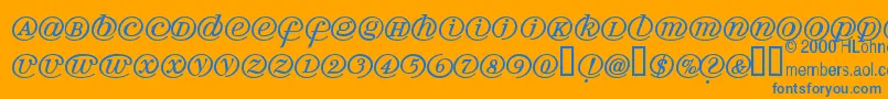 Шрифт Arrobath – синие шрифты на оранжевом фоне