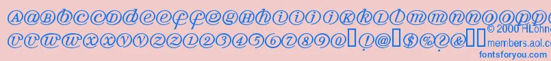 Шрифт Arrobath – синие шрифты на розовом фоне
