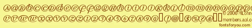 Arrobath Font – Brown Fonts on Yellow Background