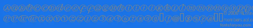 Arrobath-fontti – harmaat kirjasimet sinisellä taustalla