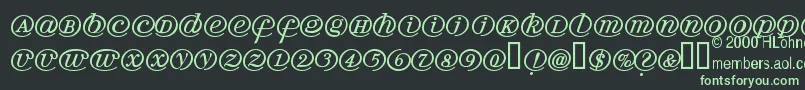 Arrobath Font – Green Fonts on Black Background