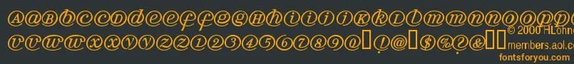 フォントArrobath – 黒い背景にオレンジの文字