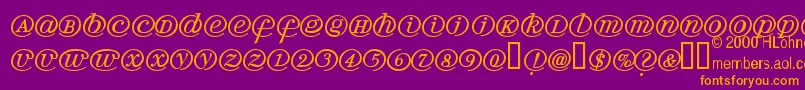Fonte Arrobath – fontes laranjas em um fundo violeta