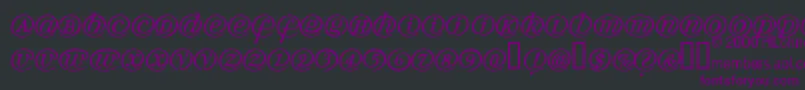 Arrobath-fontti – violetit fontit mustalla taustalla
