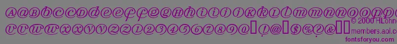 Arrobath-Schriftart – Violette Schriften auf grauem Hintergrund
