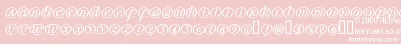 Arrobath-Schriftart – Weiße Schriften auf rosa Hintergrund