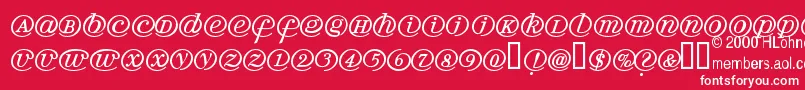 フォントArrobath – 赤い背景に白い文字