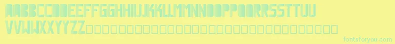 Magnetic Font – Green Fonts on Yellow Background