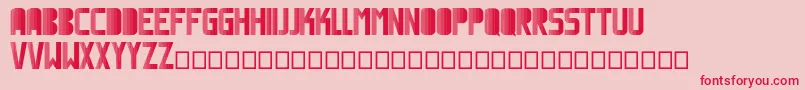 Magnetic-Schriftart – Rote Schriften auf rosa Hintergrund