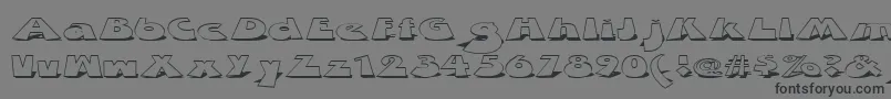 Шрифт ZDabbleDown – чёрные шрифты на сером фоне
