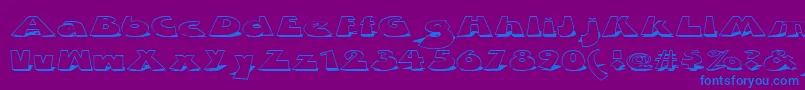 Шрифт ZDabbleDown – синие шрифты на фиолетовом фоне
