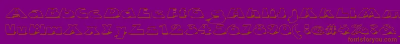 ZDabbleDown Font – Brown Fonts on Purple Background