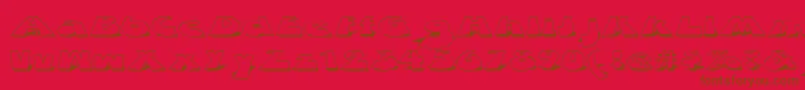 Czcionka ZDabbleDown – brązowe czcionki na czerwonym tle
