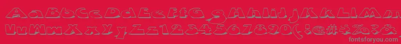 ZDabbleDown Font – Gray Fonts on Red Background