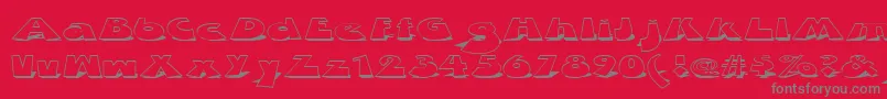 ZDabbleDown-Schriftart – Graue Schriften auf rotem Hintergrund