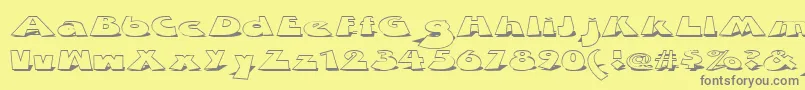 ZDabbleDown Font – Gray Fonts on Yellow Background
