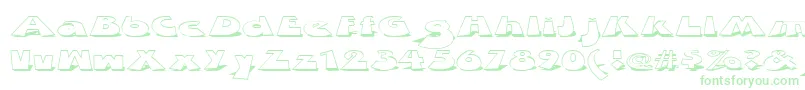 Шрифт ZDabbleDown – зелёные шрифты