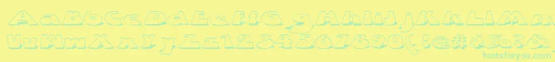 Więcej informacji o czcionce ZDabbleDown Czcionka ZDabbleDown – zielone czcionki na żółtym tle